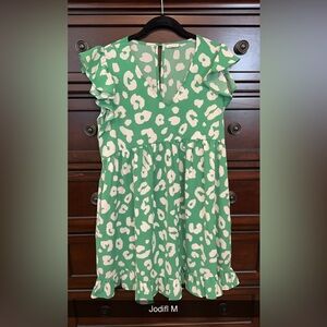 Jodifl green leopard dress